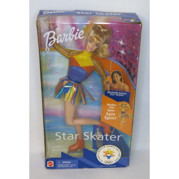 1997 Star Skater BARBIE 53375 Michelle Kwan Olympics New In Box Mattel Caucasian - Picture 1 of 10